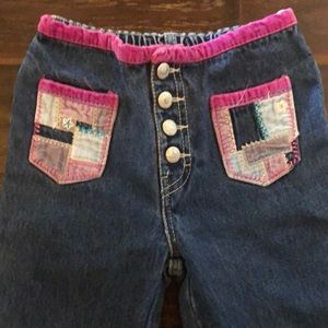 Vintage Girls quilted pocket jeans